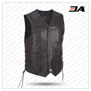 Wilsons Leather Performance Lace-up Motorcycle Leather Vest