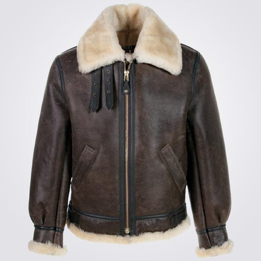 WWII Classic B-3 Sheepskin Bomber Jacket - 3amoto shop