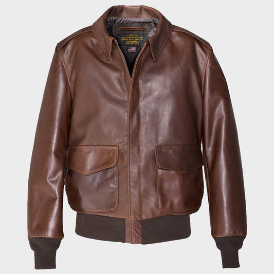 Cowhidea A2 Leather Flight Jacket - Fashion Leather Jackets USA - 3AMOTO
