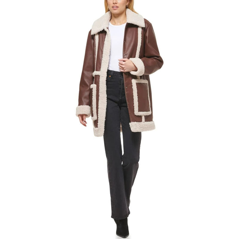 Women B3 Bomber Shearling Jacket