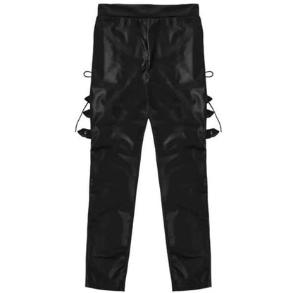 Women Biker Leather Pants With Buckles