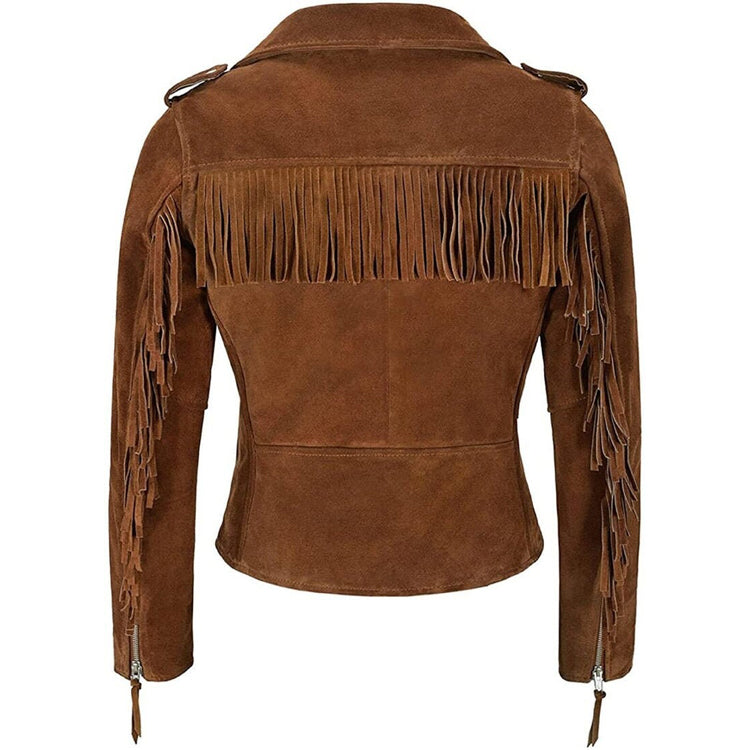 Western leather sales jacket womens