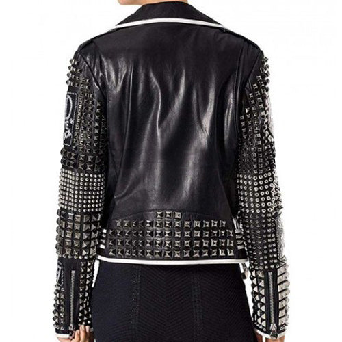 Black Studded Leather Jacket