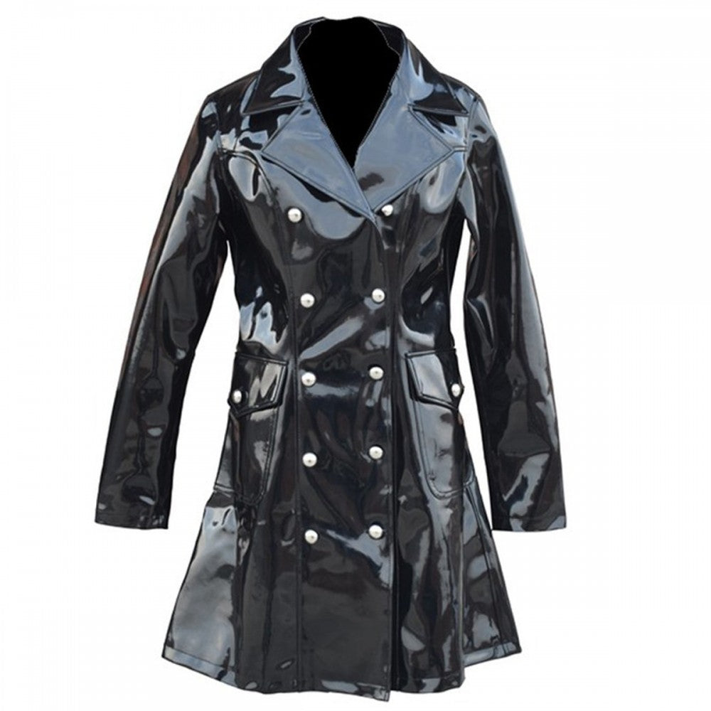 Women Gothic Vinyl Jacket PVC Elegant Star Jacket