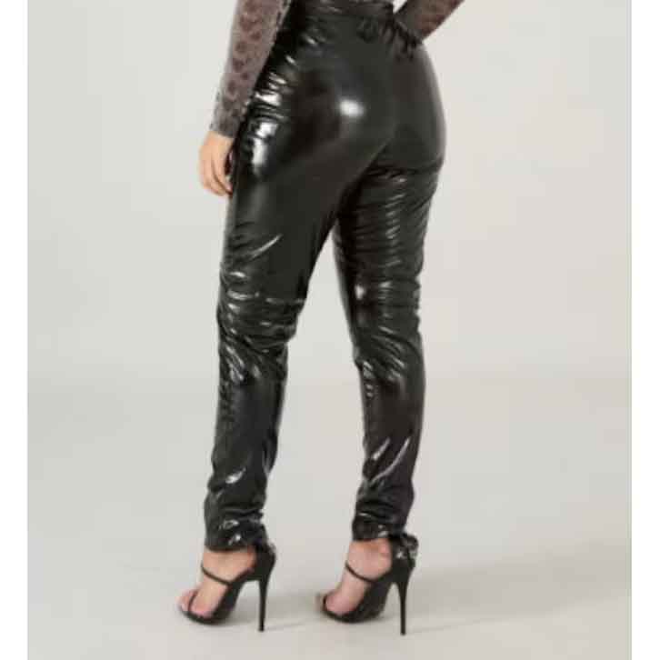 Women Skinny Black Leather Pants