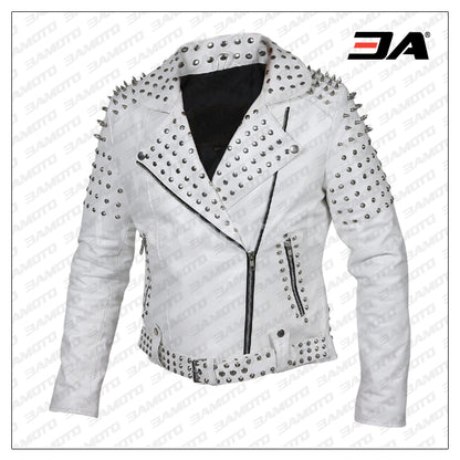 Studded Leather Jacket Womens