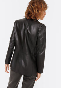 Women’s Sheepskin Classic Black Leather Blazer