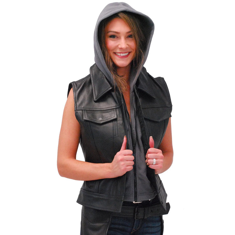 Women's Club Vest With Removable Hood