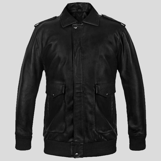 A2 Flight Bomber Leather Jacket - Fashion Leather Jackets USA - 3AMOTO