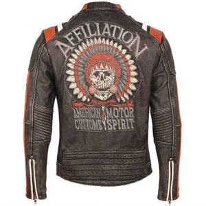 affiliation skull embroidered jacket