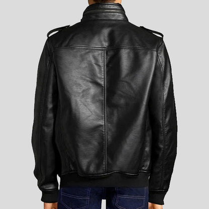 Alpha Bomber Leather Jacket