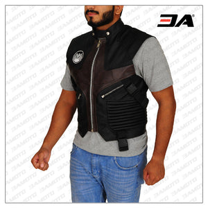 Hawkeye Black Brown Leather Vest