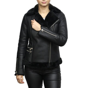 aviator leather jacket womens