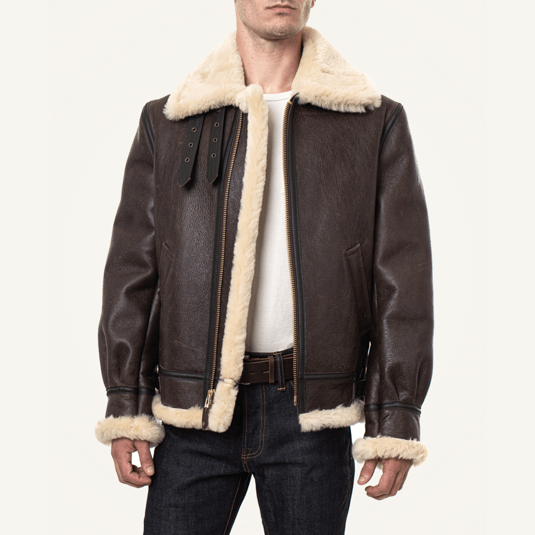 b3 bomber Shearling jacket men