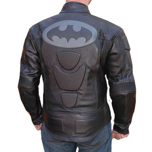 batman motorcycle leather racing white jacket