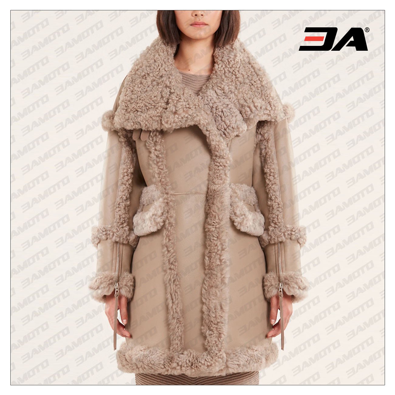 fur leather jacket for women