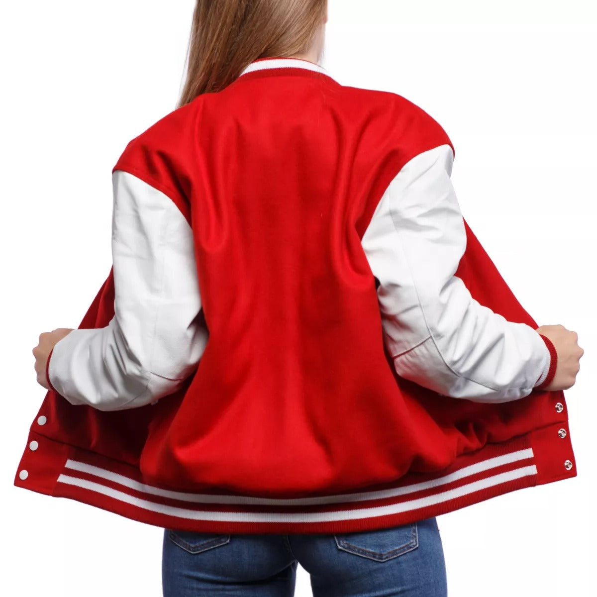 College Jacket Women - Teddy Varsity Jacket - red | American College –  FOOTBALL-KING