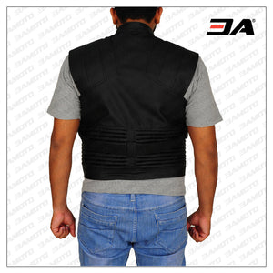 Hawkeye Black Brown Leather Vest