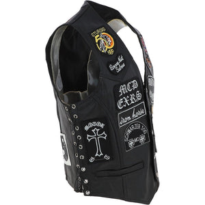 black biker vest
