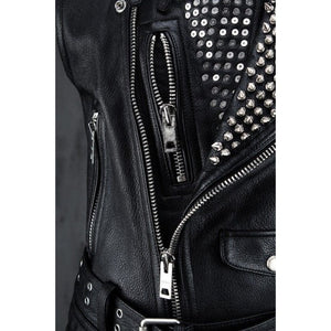 black faux leather vest
