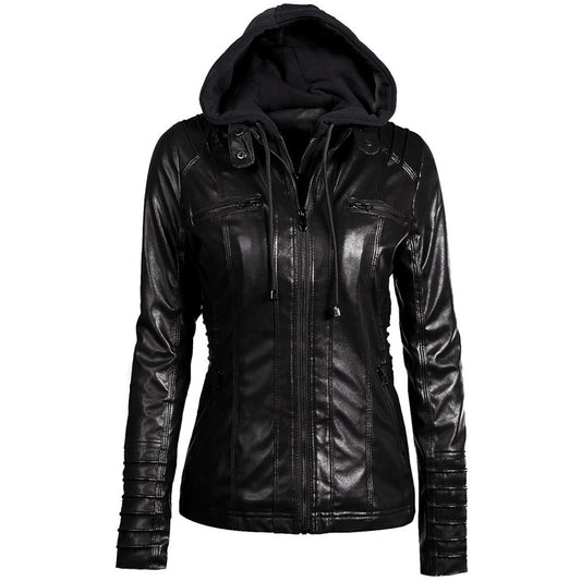 black hooded jacket - Fashion Leather Jackets USA - 3AMOTO