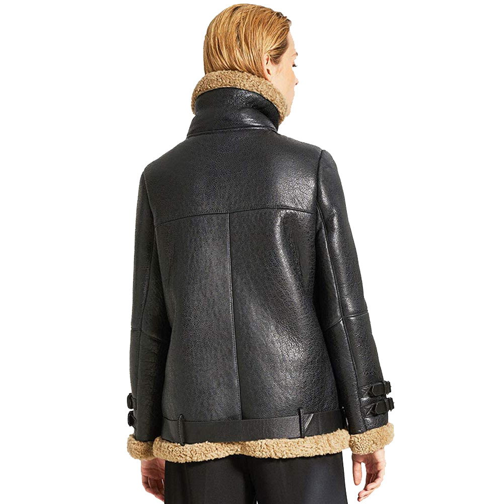 black leather jacket womens