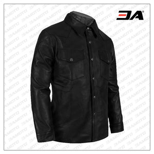 Black Leather Shirt
