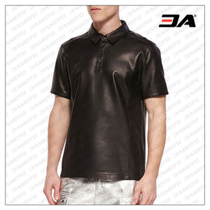 Black Leather T-Shirt