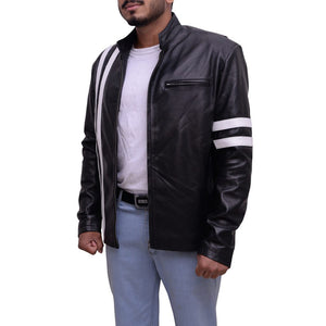 black pure leather jacket