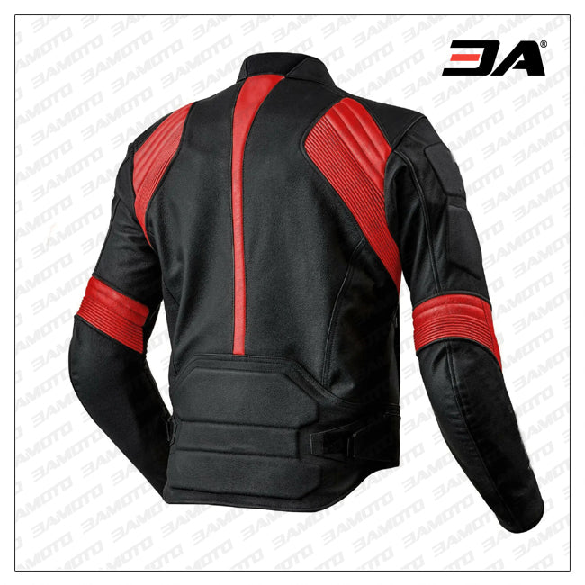 Red Pu Biker Jacket With Zips, Outerwear
