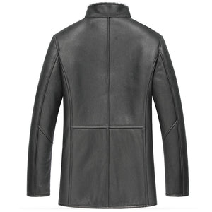 black sheepskin jacket