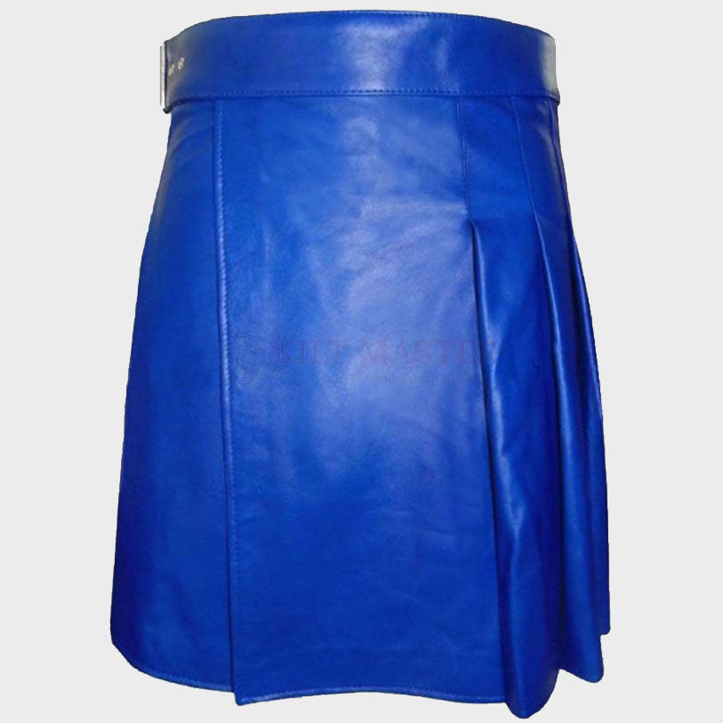 Blue Leather Kilt