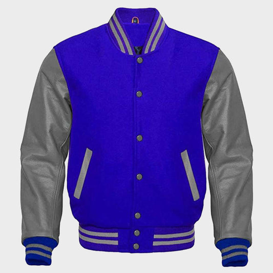 Blue Varsity Jacket For Womens - 3amoto shop