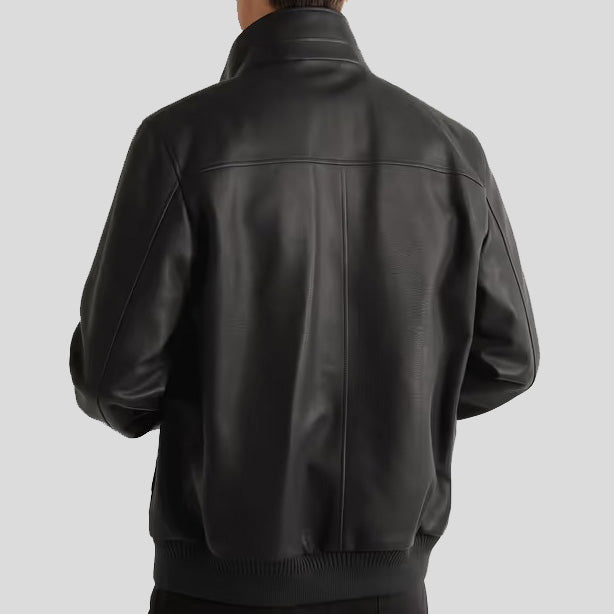 bomber leather jacket