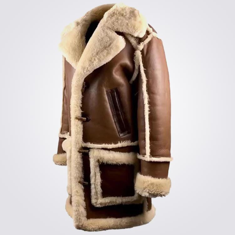 Brown Shearling Overcoat