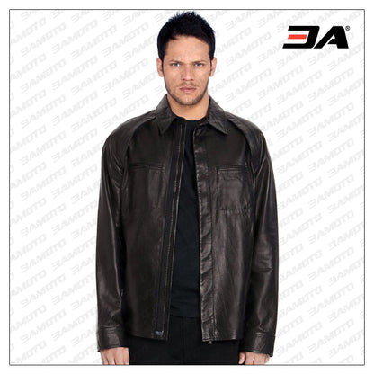 Business Elan Mens Leather Shirt