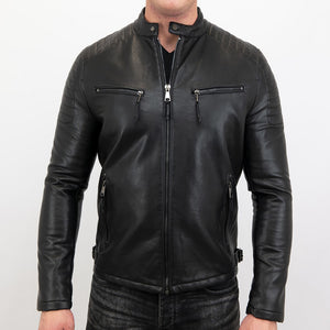 cafe racer biker leather jacket for sale