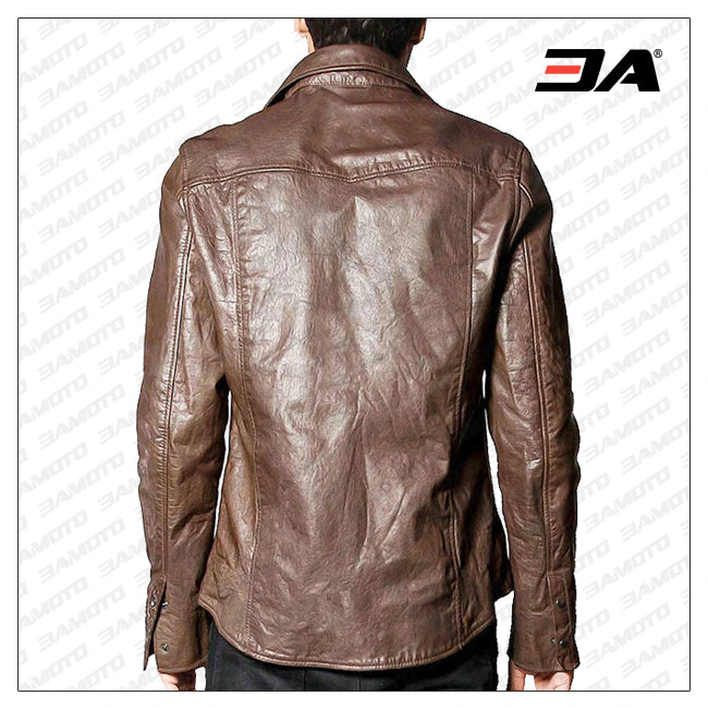 Cheap Brown Leather Shirt