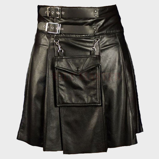 Fetish Leather Kilt - 3amoto shop