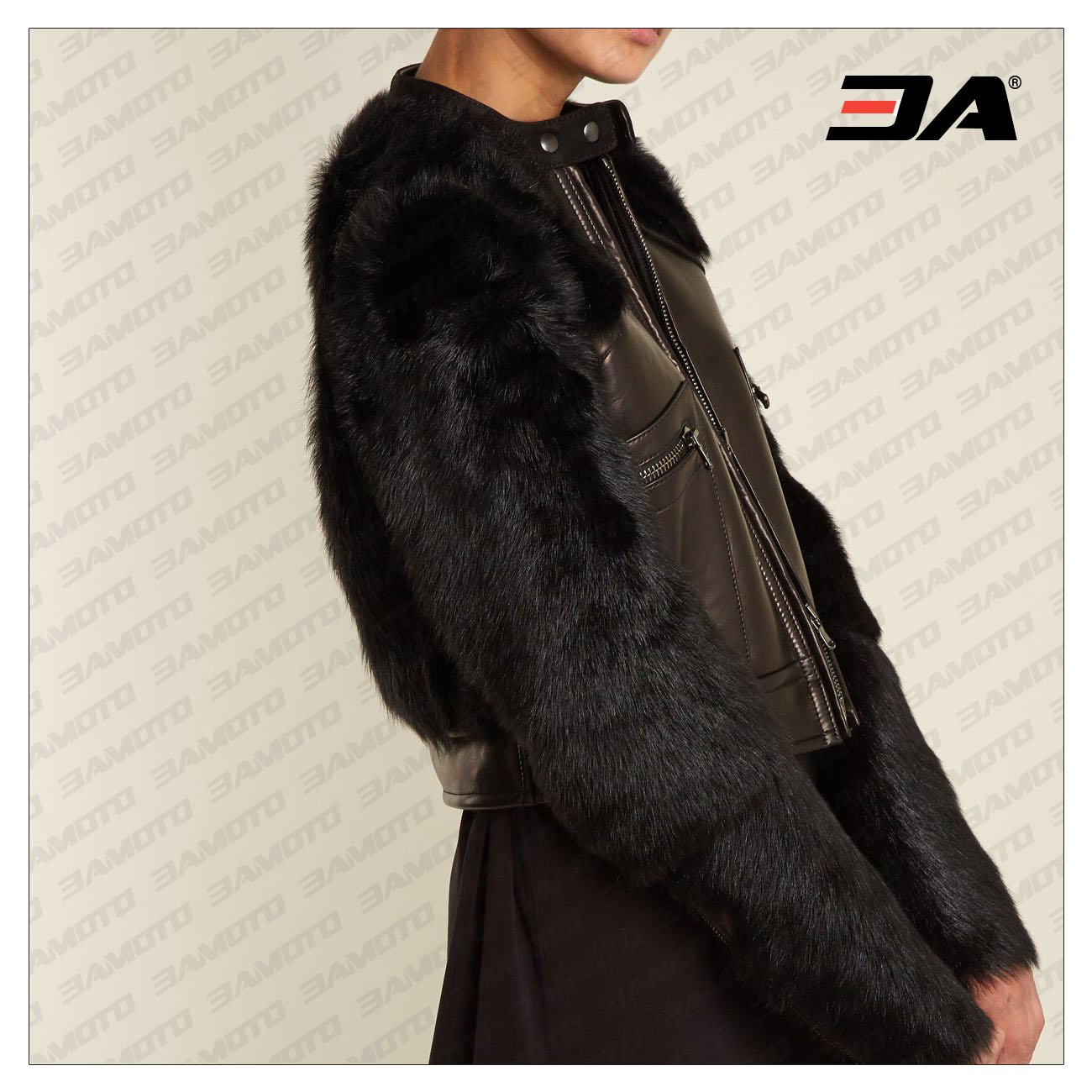 womens shearling biker jacket