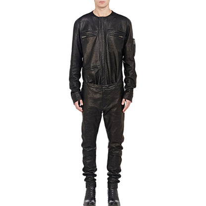 leather jumpsuit for men