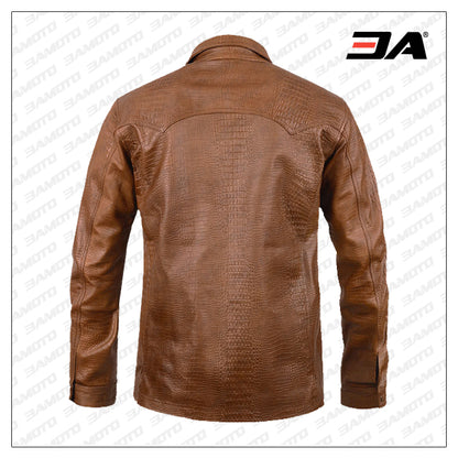 Brown Leather Shirt