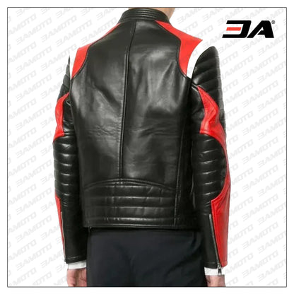 Custom Black And Red Motorcycle Racing Jacket