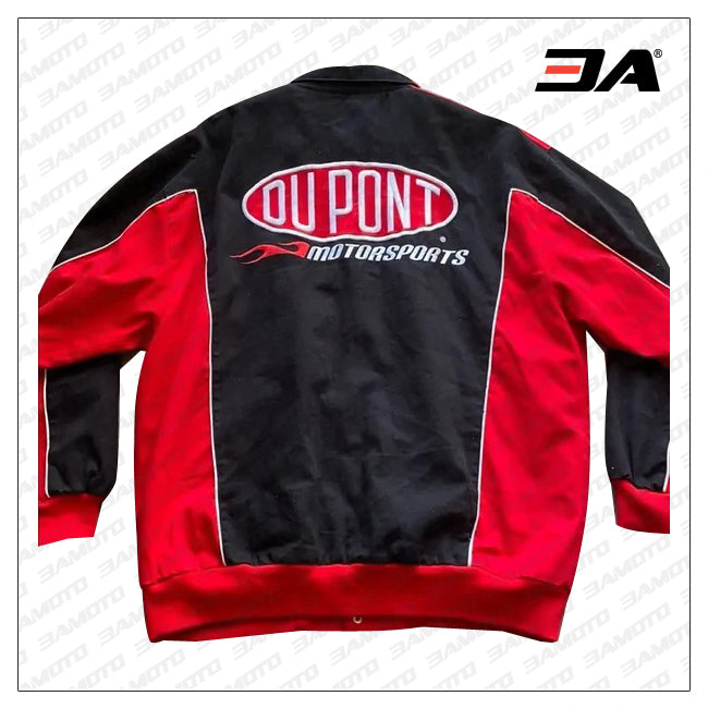 Custom Black And Red Motorcycle Safety Pads Jacket