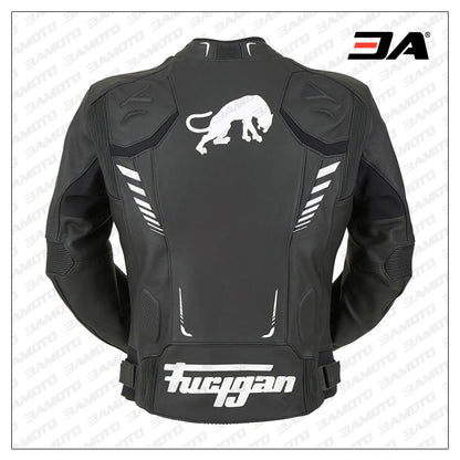 Custom Black And White Racing Motorcycle Jacket