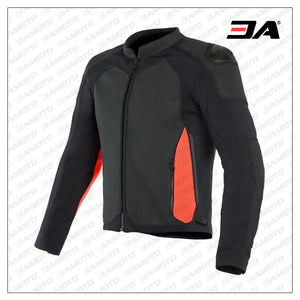 Custom Black & Orange Motorcycle Racing Jacket