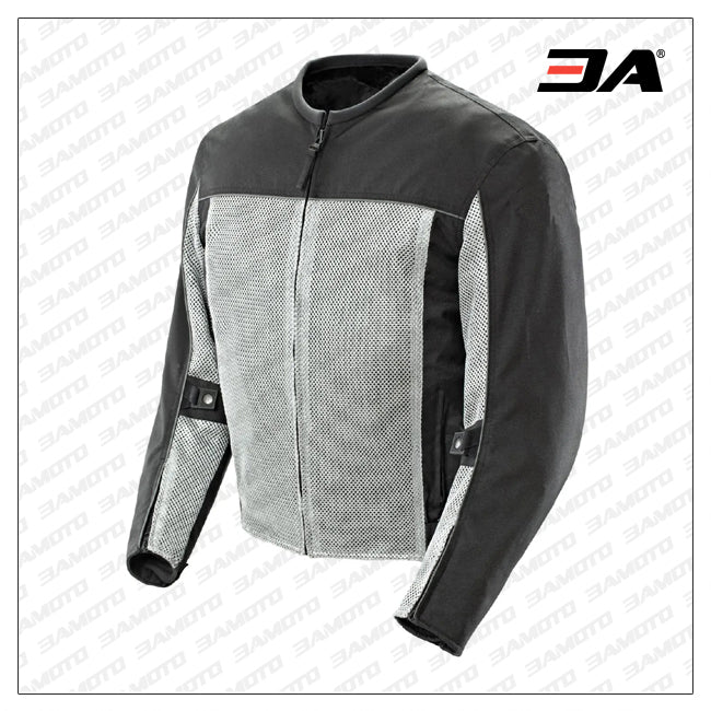 Custom Motorcycle Black And Grey Jacket