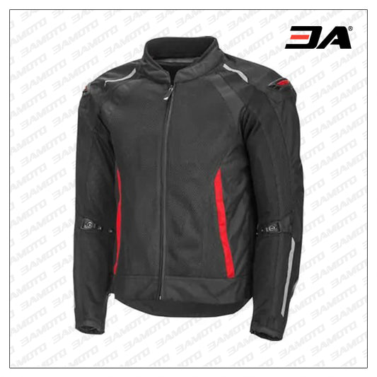 Custom Red And Black Racing Leather Jacket - 3amoto shop