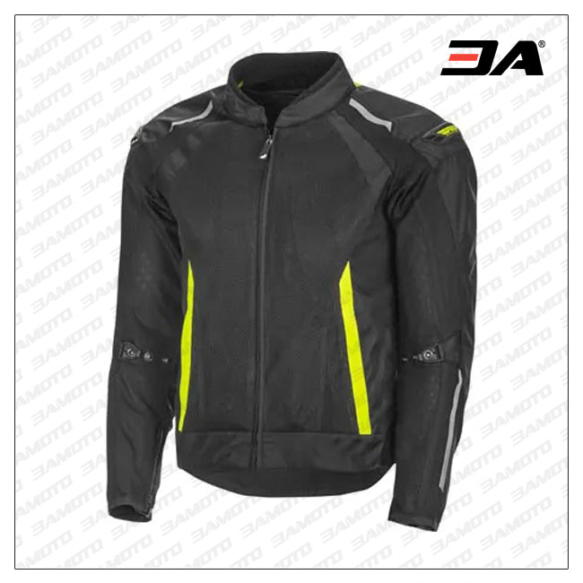 Custom Yellow And Black Racing Leather Jacket