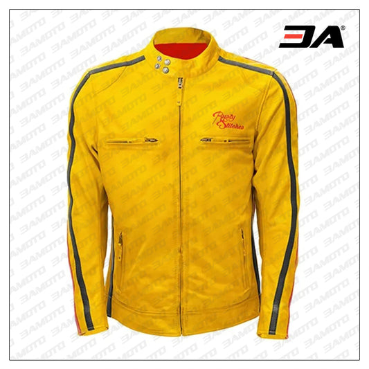 Custom Yellow And Red Motorcycle Racing Jacket - 3amoto shop